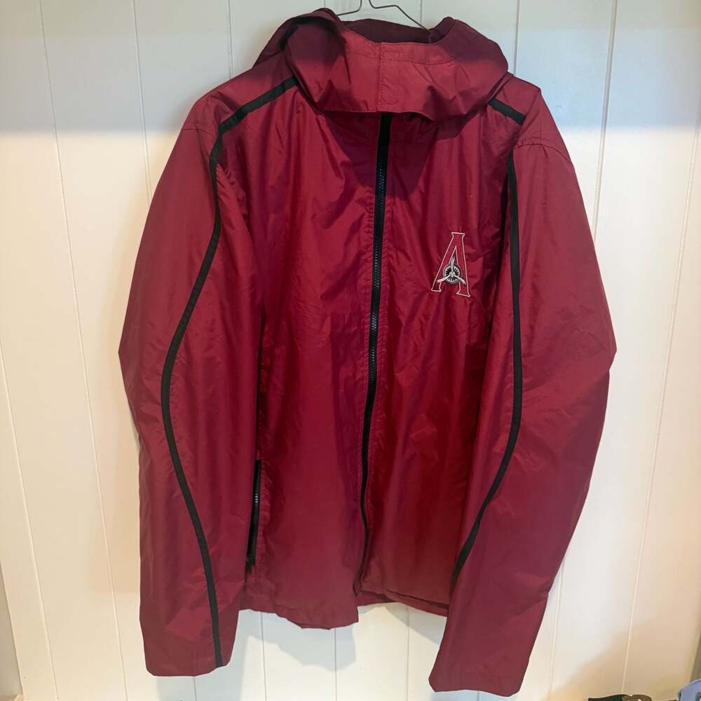Team 365 Maroon Hooded Windbreaker Jacket XL